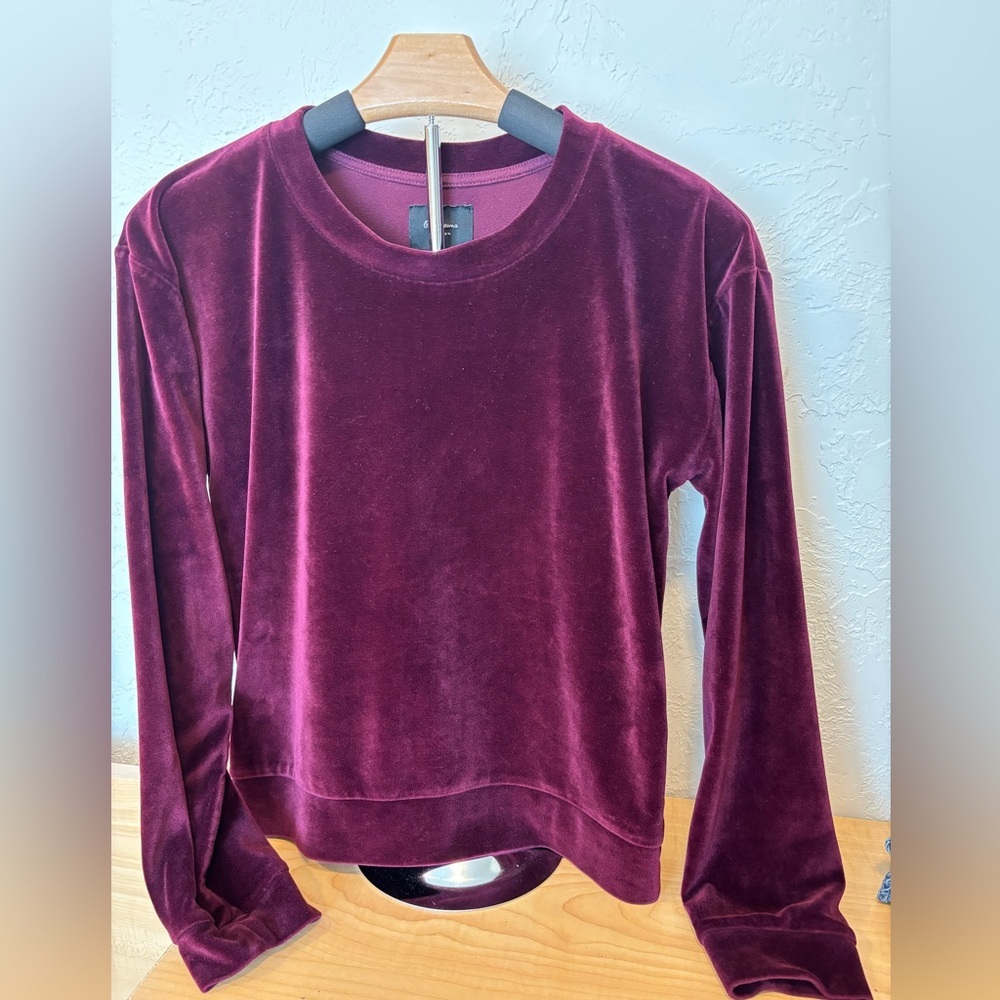 Pepe Jeans‎ London Holiday Ready Velvet Pullover BurgundyTop XXS